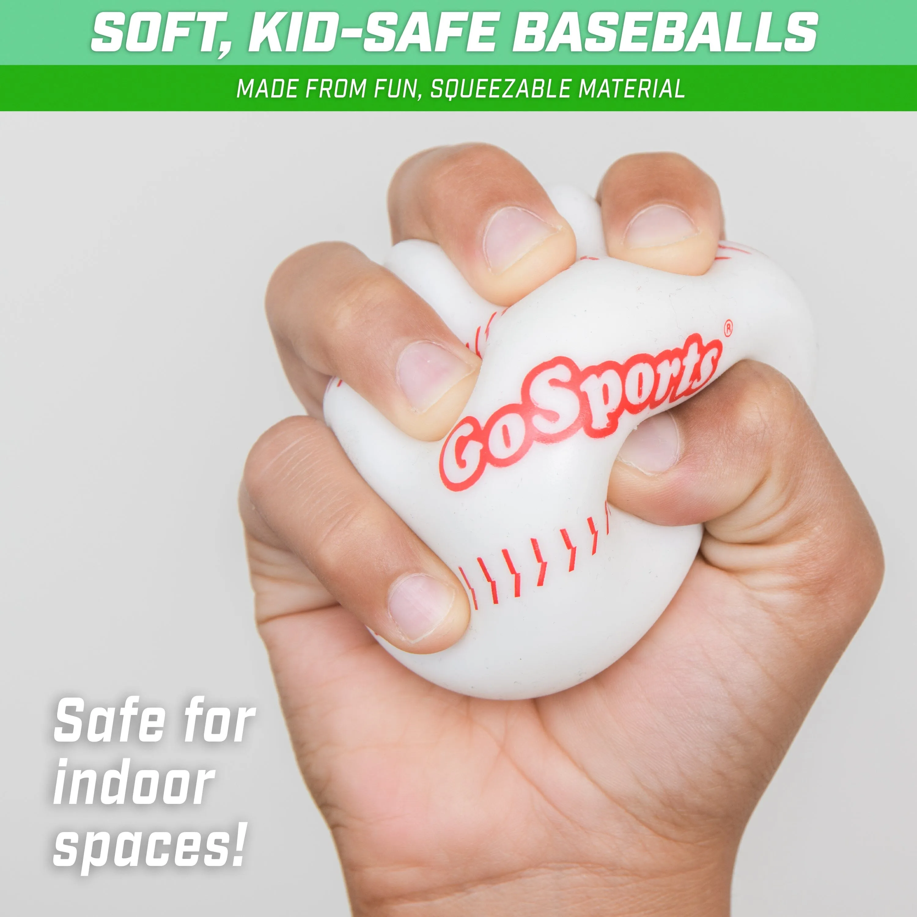 GoSports Pitch N Stick Replacement Baseballs - 4-Pack