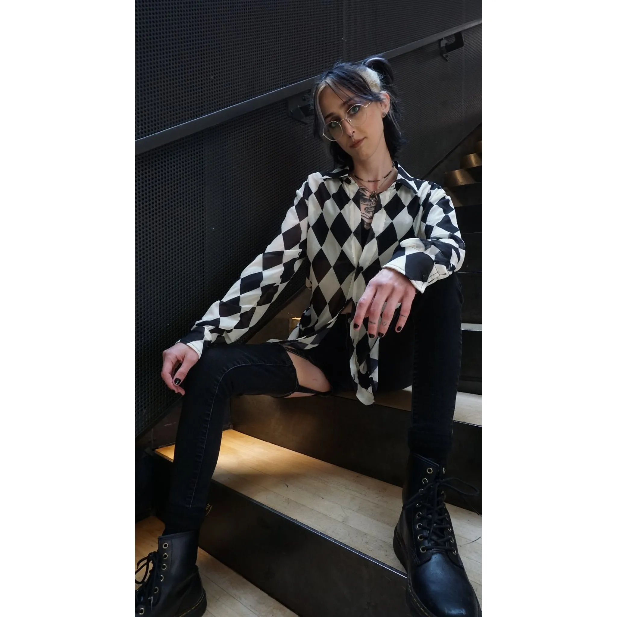 Harlequin Button-Up