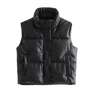LEATHER PADDED WAISTCOAT