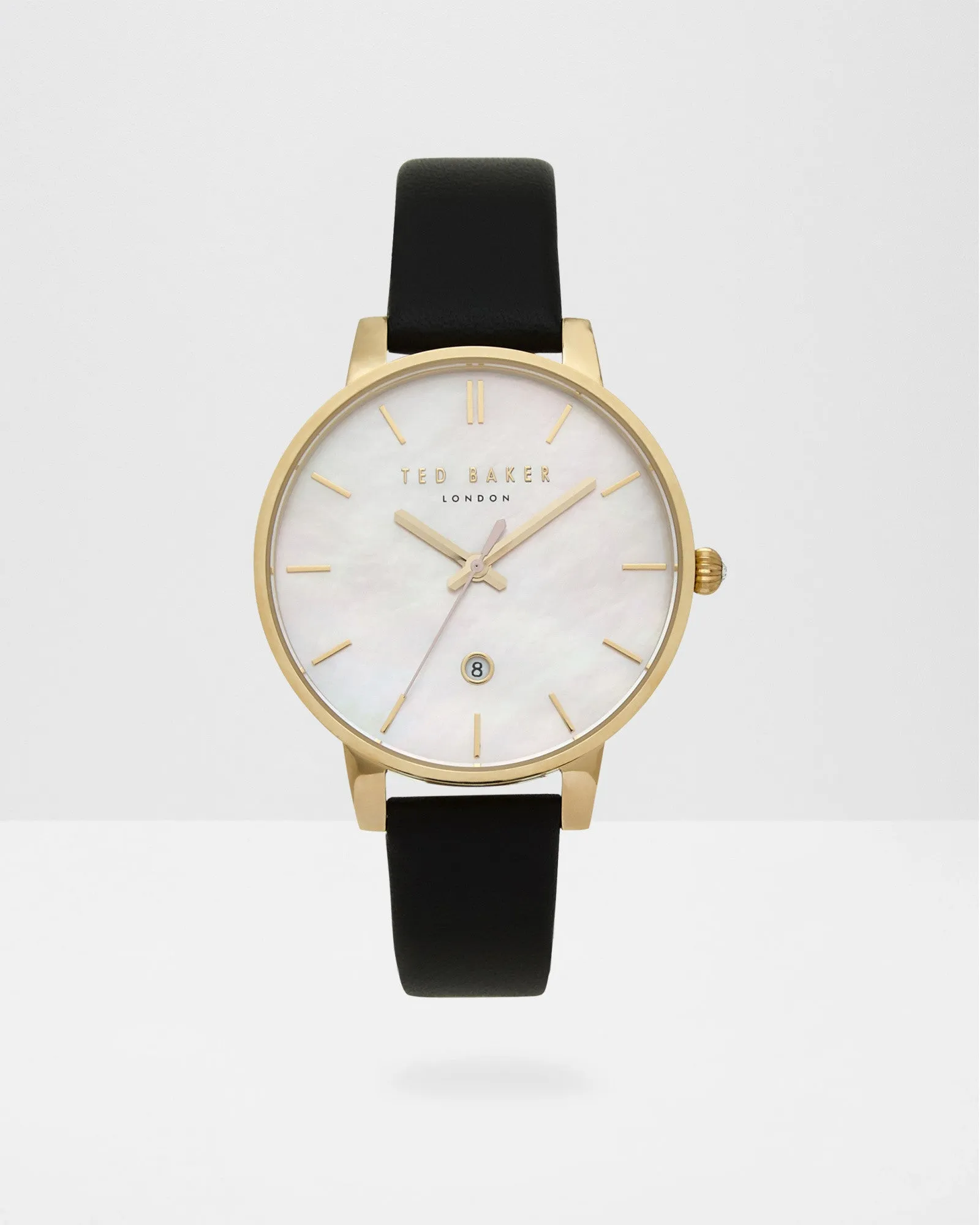 Lurisia Pearl Face Leather Strap Watch