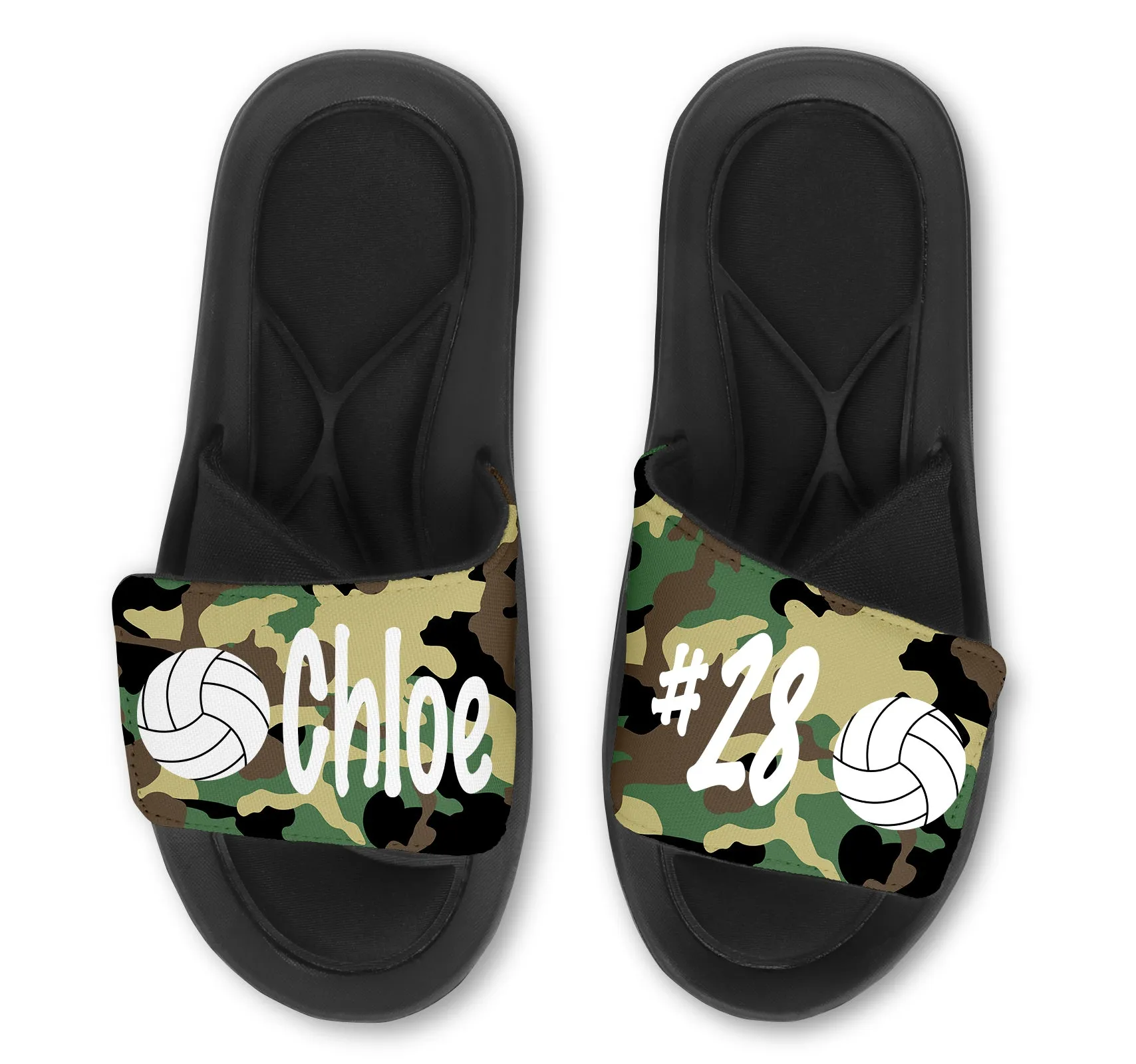 Volleyball Custom Slides / Sandals - Camo